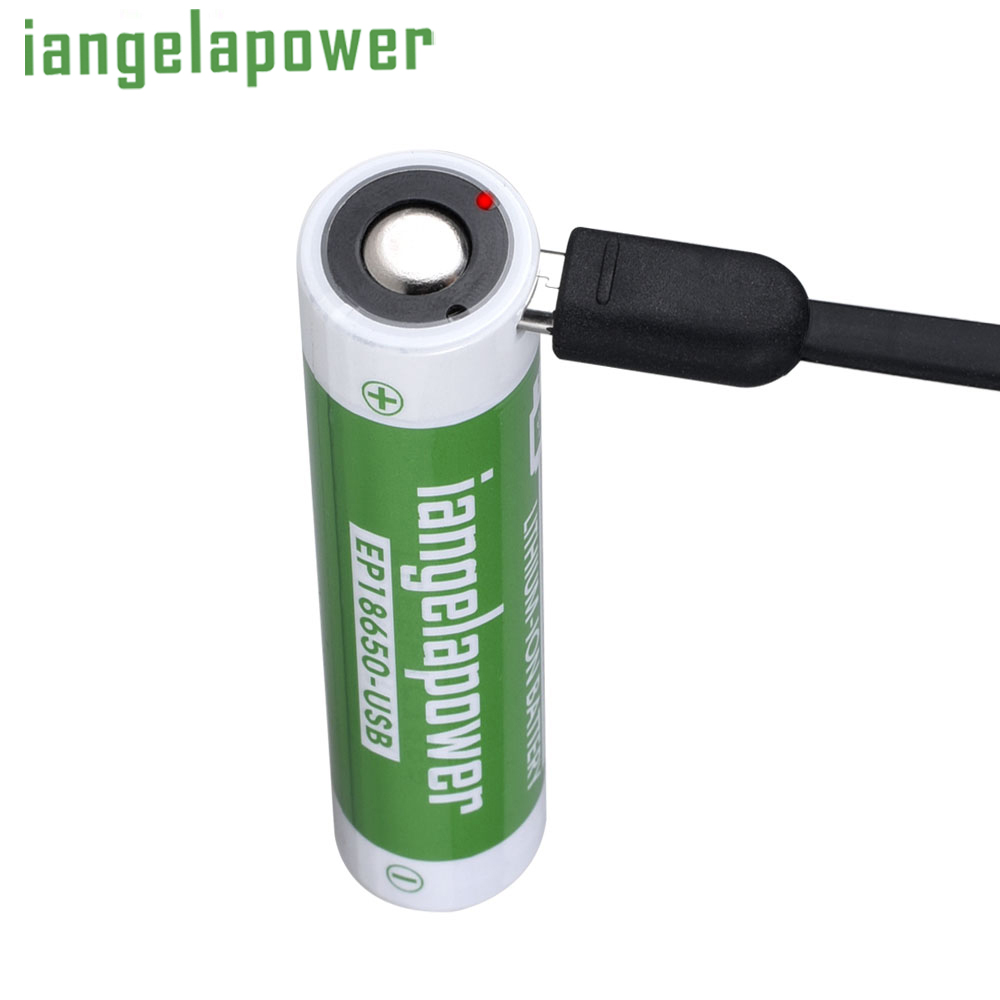 iangelapower 可充电锂电池 18650 3400mAh 3.7V Micro USB